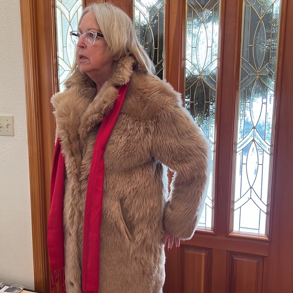 UGG SHEARLING LONG COAT DELUXE “REAL SHEEPSKIN” SATIN LINING NEW NO TAGS SZ MED